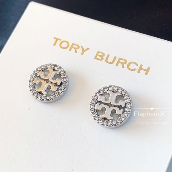Tory Burch Jewelry - Tory Burch earrings silver logo earrings